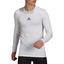 Adidas Mens Long Sleeve Jersey Tight fit - White - thumbnail image 1
