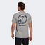 Adidas Mens Tennis Graphic Logo T-Shirt - Medium Grey Heather - thumbnail image 2