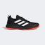 Adidas Mens Court Flash Tennis Shoes - Black/Solar Red - thumbnail image 1