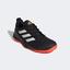 Adidas Mens Court Flash Tennis Shoes - Black/Solar Red - thumbnail image 4