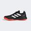 Adidas Mens Court Flash Tennis Shoes - Black/Solar Red - thumbnail image 6