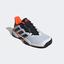 Adidas Kids Barricade Tennis Shoes - Cloud White/Core Black/Solar Red - thumbnail image 4