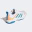 Adidas Womens Ligra 7 Indoor Court Shoes - Cloud White/Beam Orange - thumbnail image 2