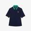 Lacoste Womens Sport Thermo-Regulating Pique Polo - Navy/Green - thumbnail image 1