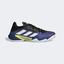 Adidas Mens Barricade Tennis Shoes - Blue Metallic/Acid Yellow - thumbnail image 1