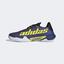 Adidas Mens Barricade Tennis Shoes - Blue Metallic/Acid Yellow - thumbnail image 6