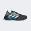 Adidas Mens Barricade Clay Tennis Shoes - Magic Grey/Core Black - thumbnail image 1