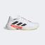 Adidas Womens Barricade Tokyo Tennis Shoes - Cloud White/Solar Red - thumbnail image 1