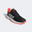 Adidas Kids CourtJam XJ Tennis Shoes - Core Black/Solar Red - thumbnail image 4