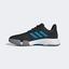Adidas Mens CourtJam Bounce Tennis Shoes - Core Black/Sonic Aqua - thumbnail image 6