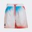 Adidas Boys Printed Shorts -  White/Vivid Red/Sky Rush - thumbnail image 1