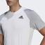 Adidas Mens Club T-Shirt - White/Halo Silver - thumbnail image 4