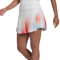 Adidas Womens Melbourne Printed Tennis Skirt - White/Vivid Red