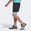 Adidas Mens Paris Two-In-One Shorts - Carbon/Pulsa Aqua - thumbnail image 2