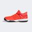Adidas Kids Adizero Ubersonic 4 Tennis Shoes - Solar Red/Silver Metallic