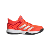 Adidas Kids Adizero Ubersonic 4 Tennis Shoes - Solar Red/Silver Metallic