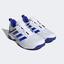 Adidas Mens Ligra 7 Indoor Court Shoes - Cloud White/Lucid Blue  - thumbnail image 2