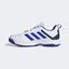 Adidas Mens Ligra 7 Indoor Court Shoes - Cloud White/Lucid Blue  - thumbnail image 4