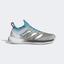 Adidas Womens Ubersonic 4 Clay Tennis Shoes - Metal Grey/Preloved Blue - thumbnail image 1