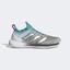 Adidas Womens Ubersonic 4 Clay Tennis Shoes - Metal Grey/Preloved Blue - thumbnail image 1