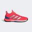 Adidas Mens Adizero Ubersonic 4 Tennis Shoes - Solar Red/Silver Metallic - thumbnail image 1