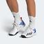 Adidas Mens Court Flash Speed Tennis Shoes - Cloud White/Core Black/Blue - thumbnail image 2