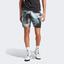 Adidas Mens Printed Pro Tennis Shorts - Black/Semi Flash Aqua - thumbnail image 1