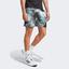 Adidas Mens Printed Pro Tennis Shorts - Black/Semi Flash Aqua - thumbnail image 4