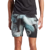 Adidas Mens Printed Pro Tennis Shorts - Black/Semi Flash Aqua