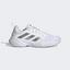 Adidas Womens Barricade Tennis Shoes - Cloud White/Silver Metallic - thumbnail image 1