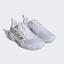 Adidas Womens Barricade Tennis Shoes - Cloud White/Silver Metallic - thumbnail image 4