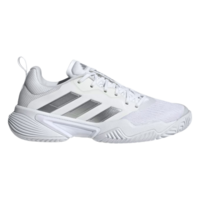 Adidas Womens Barricade Tennis Shoes - Cloud White/Silver Metallic