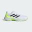 Adidas Mens Courtjam Control 3 Tennis Shoes - Cloud White/Lucid Lemon - thumbnail image 1