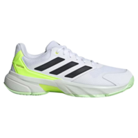 Adidas Mens Courtjam Control 3 Tennis Shoes - Cloud White/Lucid Lemon