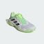 Adidas Mens Barricade 13 Tennis Shoes - Cloud White/Semi Green Spark - thumbnail image 4