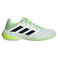 Adidas Mens Barricade 13 Tennis Shoes - Cloud White/Semi Green Spark