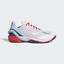 Adidas Mens Adizero Cybersonic Tennis Shoes - Cloud White/Bright Red
