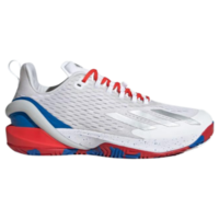 Adidas Mens Adizero Cybersonic Tennis Shoes - Cloud White/Bright Red