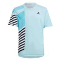 Adidas Boys Pro New York Tennis T-Shirt - Light Aqua
