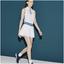 Lacoste Sport Womens Pleated Tennis Skort - White/Blue - thumbnail image 2