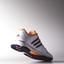 Adidas Womens Barricade Team 4 Tennis Shoes - White/Night Sky/Orange - thumbnail image 5