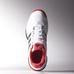 Adidas Mens Barricade Team 4 Tennis Shoes - White/Iron Met/Red - thumbnail image 2