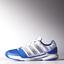 Adidas Mens adiPower Stabil 11 Indoor Shoes - White/Blue - thumbnail image 1