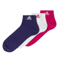 Adidas Ankle Socks (3 Pairs) - Pink/White/Purple