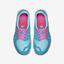 Nike Girls Free 5.0 Running Shoes - Blue Lagoon/Pink - thumbnail image 4