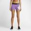 Nike Womens Pro 3 Inch Logo Training Shorts - Violet Shock/Black - thumbnail image 4