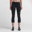 Nike Womens Pro Cool Capri - Black - thumbnail image 1