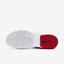 Nike Mens Air Vapor Advantage Tennis Shoes - White/University Red - thumbnail image 2