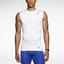Nike Pro Combat Core Sleeveless Shirt - White/Cool Grey - thumbnail image 3