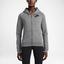 Nike Womens Rally Futura Full Zip Hoodie - Carbon Heather/Cool Grey - thumbnail image 3